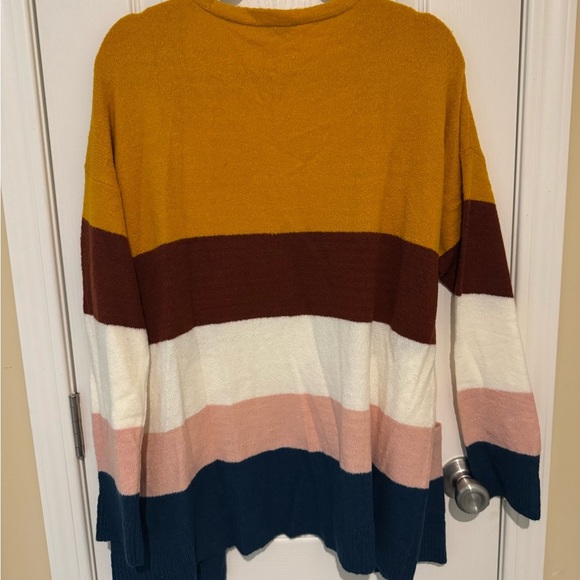FAVLUX Colorblock Open Front Cardigan - Picture 2 of 5